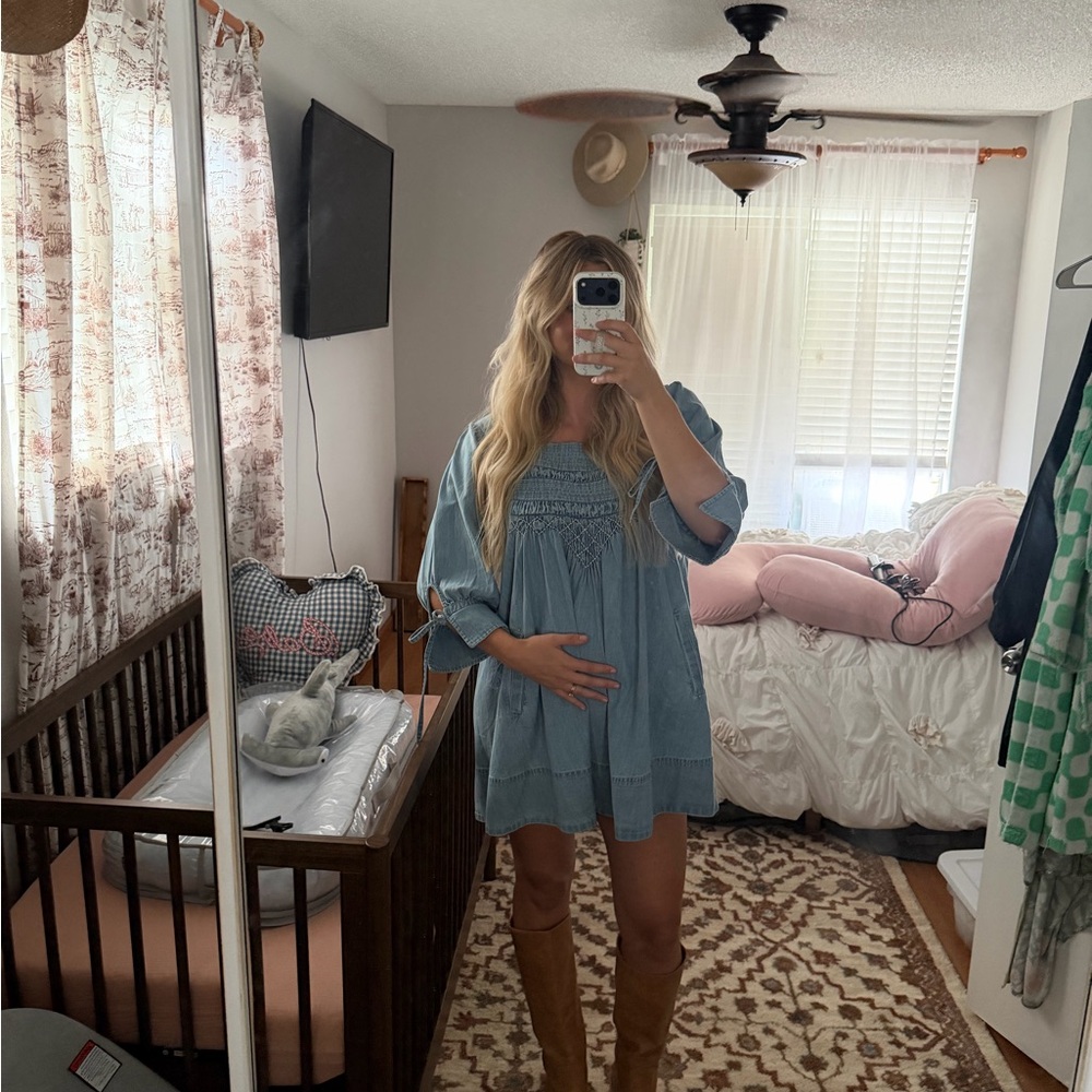FREE PEOPLE DENIM DRESS - Picture 5 of 6